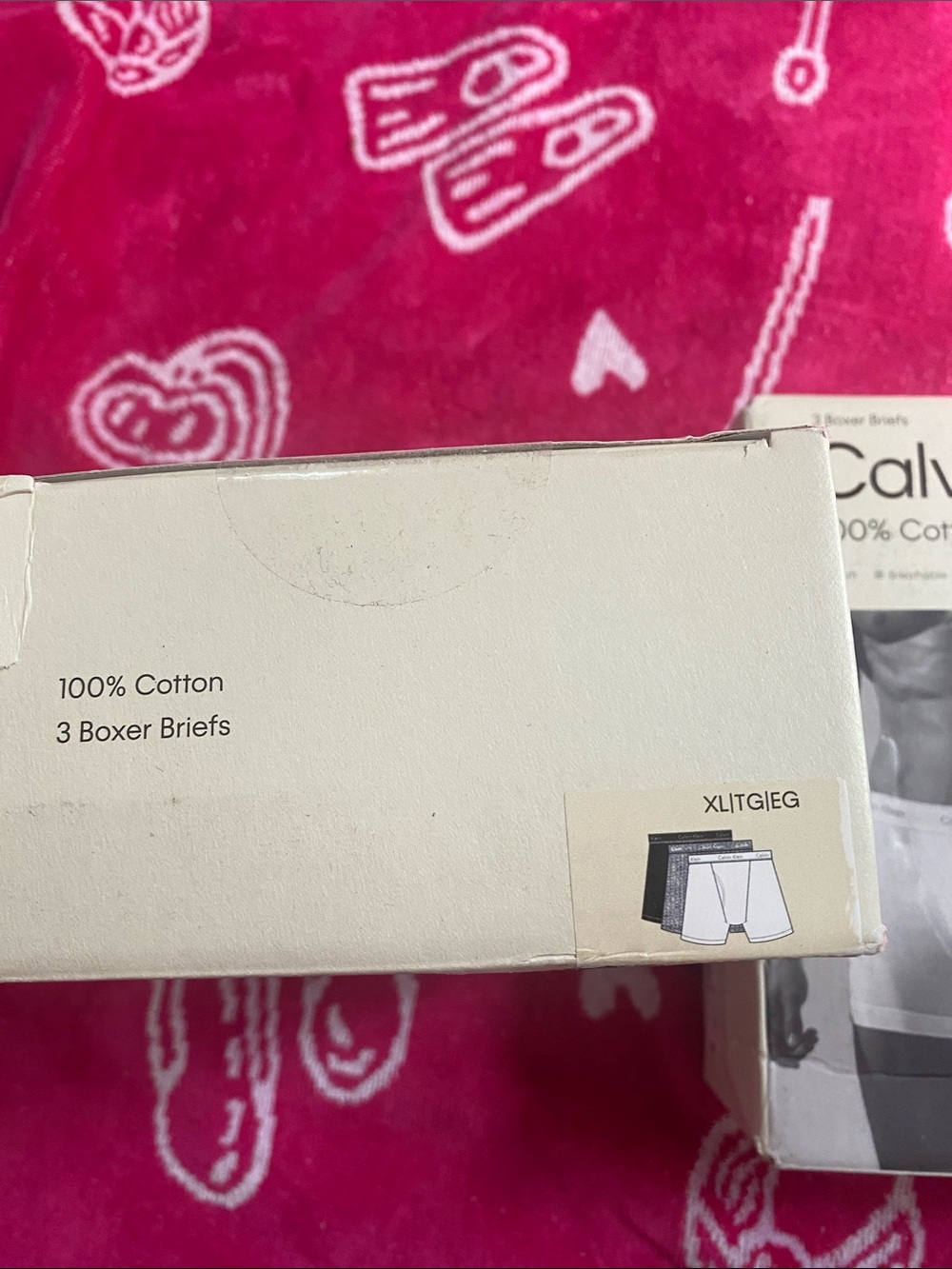Calvin Klein Men's 3-Pack Cotton Boxer Briefs — White, gray and black - bundle - Picture 2 of 4